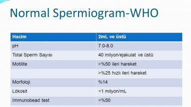 Spermiogram Normal Değerleri Hakkında Bilgiler